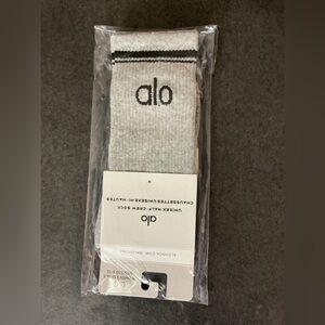 ALO Yoga Gray Half-Crew Socks